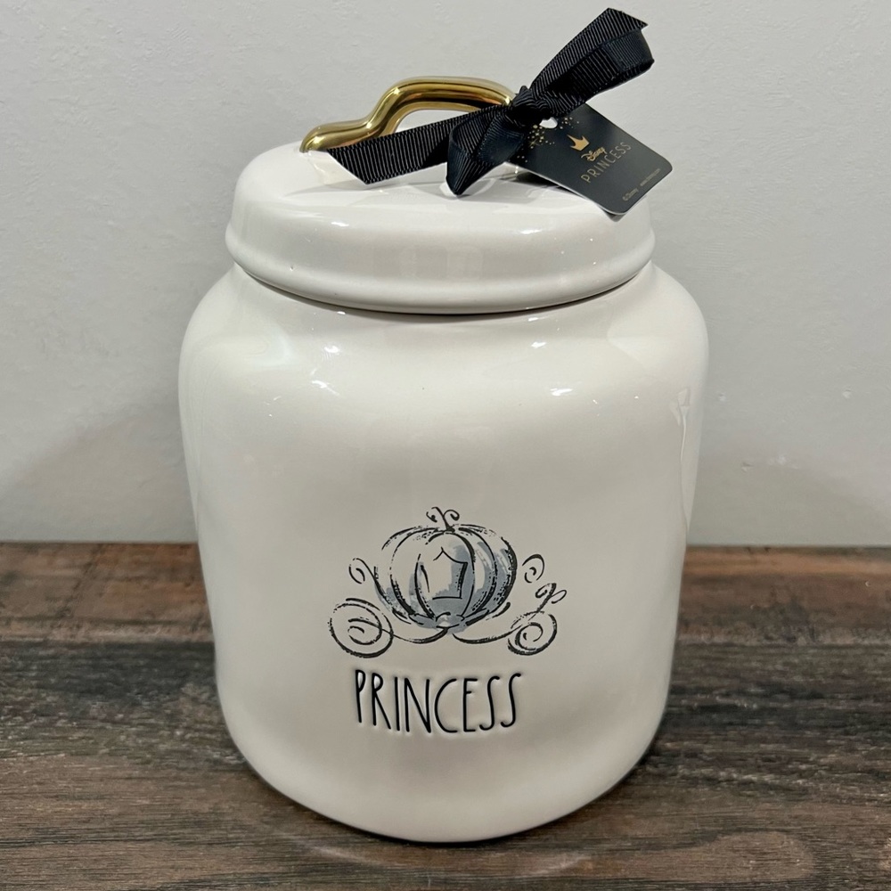 Rae Dunn Disney Princess Cinderella Carriage "Princess" Canister NWT
